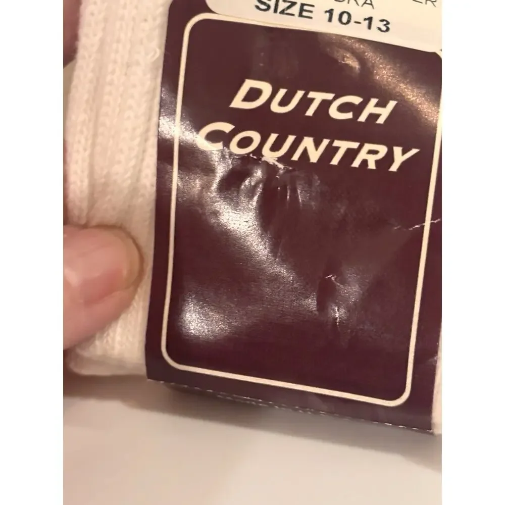 Vintage Mens Coolmax Crew Socks White USA 9266 Cotton Nylon Dutch Country New